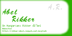 abel rikker business card